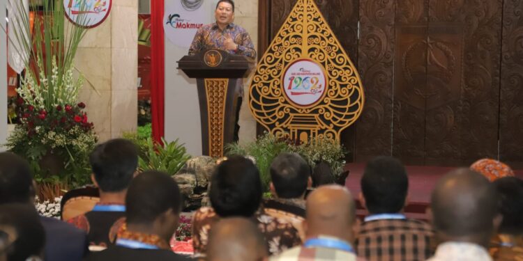 Wakil Bupati Malang, Didik Gatot Subroto saat memberikan sambutan dalan Gala Dinner ISS 2022.