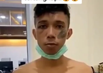 Tangkapan layar video pria yang mengaku Ketua Anarko Sindikalis.