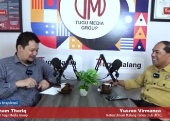 Perbincangan hangat CEO Tugu Media Group, Irham Thoriq, bersama Yusron Virmanza, Ketua Umum MTC, Selasa 29/11/2022 di Kantor Tugu Media Group.