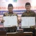 Wali Kota Malang, Sutiaji, dalam penandatanganan kesepakatan bersama dengan Perum Jasa Tirta I untuk membangun WTP.