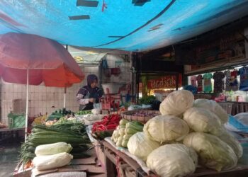 Sayuran di Pasar Besar Kota Malang.
