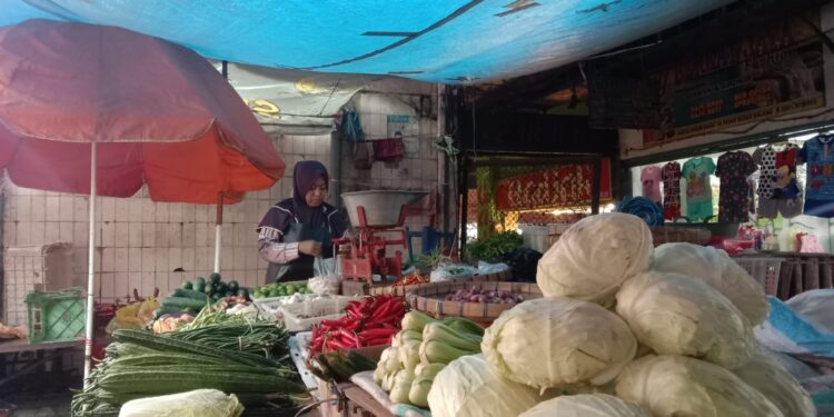 Sayuran di Pasar Besar Kota Malang.