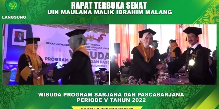 Para wisudawan sarjana/pasca Sarjana UIN Malang