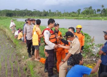 Petani Tenggelam di Sungai Brantas ditemukan