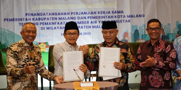 Perjanjian Kerja Sama antaran Pemkot Malang dan Pemkab Malang terkait sumber mata air