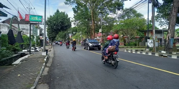 Jalan Panji di Kepanjen yang rencananya akan dijadikan lokasi CFD.