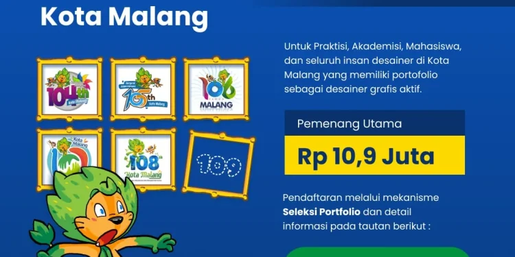 Poster sayembara logo HUT Kota Malang.