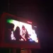 Pemutaran trailer film The Last Message di halaman Stadion Kanjuruhan.