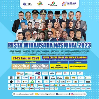 Poster Event Pesta Wirausaha oleh Komunitas Tangan di Atas (TDA).