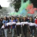 Ratusan Aremania turun ke jalan membawa jenazah simbolik untuk menunut pertanggungjawaban atas kematian 135 korban jiwa dalam Tragedi Kanjuruhan.