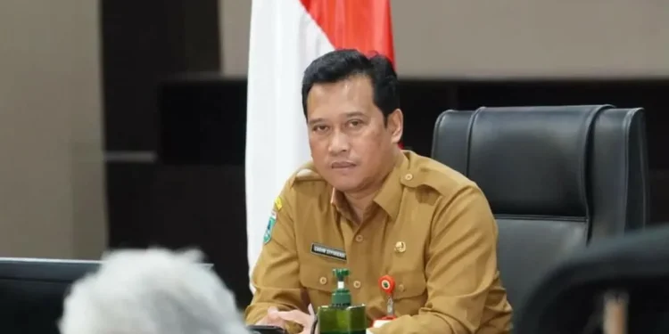 Sekda Kota Batu Zadim Efisiensi yang kini menjabat sebagai Plh Wali Kota sampai terpilihnya Pj Wali Kota definitif.