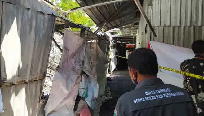 puing puing kebakaran pasar relokasi kota batu