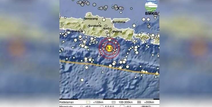 Gempa magnitudo 5,1 tak berpotensi tsunami goncang Malang