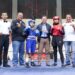 Pj Wali Kota Batu, Aries Agung Paewai, resmi membuka kompetisi Rocky Fight Series 3 yang digelar di GOR Gajahmada Kota Batu, Minggu (5/2/2023).