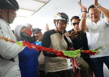 Peresmian kampung raket oleh Wali Kota Malang, Sutiaji.