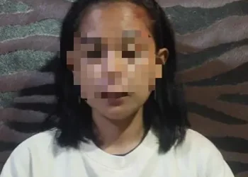 Tersangka LMU usai diamankan di Polsek Pakis.