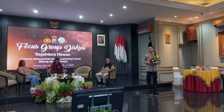Kapolresta Malang, Kombes Pol Budi Hermanto saat menyampaikan sambutannya.