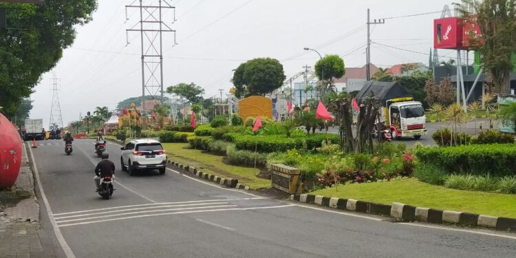 Lanskap pemandangan di kawasan Jalan Sultan Agung Kota Batu yang dinilai berpotensi menjadi pusat keramaian baru.