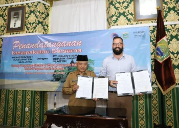 Dokumen MoU kerja sama antara Pemerintah Kabupaten Malang dan PT Sejahtera Bersih Sampah Plastik.