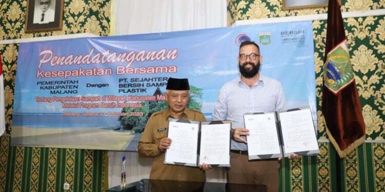 Dokumen MoU kerja sama antara Pemerintah Kabupaten Malang dan PT Sejahtera Bersih Sampah Plastik.