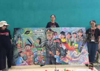 Tiga pelajar SMP dan SMK menghasilkan karya bertema kekerasan pada anak dan perempuan.