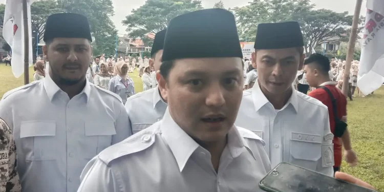 Ketua DPC Partai Gerindra Kota Malang, Moreno Soeprapto di sela sela perayaan HUT Gerindra ke-15 di Kota Malang.