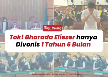 sidang pembacaan vonis Bharada E di Pengadilan Negeri Jakarta Selatan.