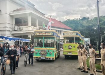 Bus Macito yang bakal beroperasi kembali untuk mengantar masyarakat berkeliling Kota Malang.