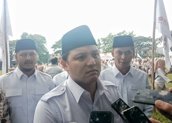 Ketua DPC Partai Gerindra Kota Malang, Moreno Soeprapto di sela sela perayaan HUT Gerindra ke-15 di Kota Malang.