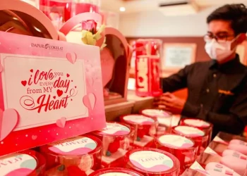 valentine dengan cokelat malang