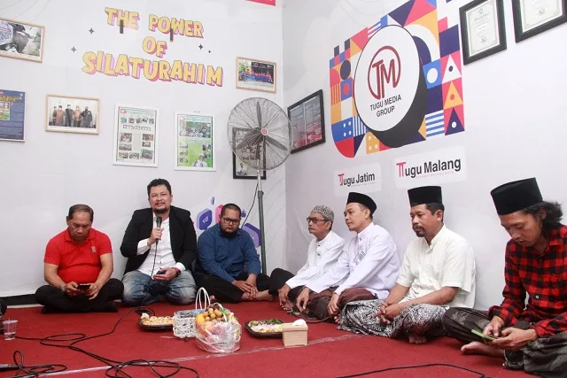 CEO Tugu Media Group, Irham Thoriq, saat memberikan sambutan di acara Hari Jadi Tugu Media Group ke-4.
