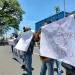Aksi demo mahasiswa di depan Kantor Pajak di Kota Malang