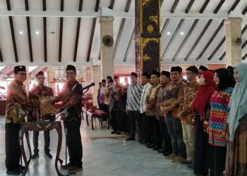 Proses pelantikan ICMI Orda Kabupaten Malang di oendopo agung Kabupaten Malang.