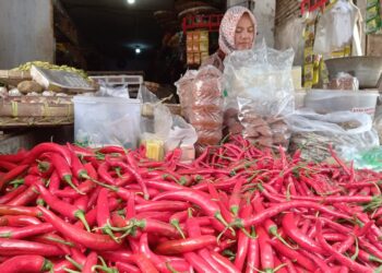 Cabai merah yang dijual di Pasar Gondanglegi