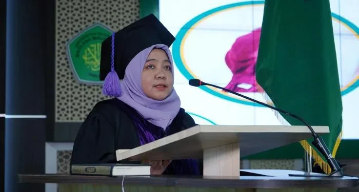 Prof Dr Rifa Hidayah MSi dikukuhkan sebagai Gubes ke-41 UIN Malang. Foto / tangkapan layar