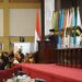 Erick Thohir menyampaikan orasi ilmiah usai terima doktor kehormatan atau honoris causa dari Universitas Brawijaya
