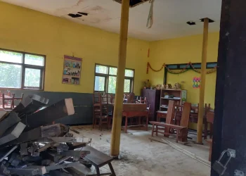 Salah satu ruang kelas rusak di SDN 3 Pandanlandung yang mengajukan rehabilitasi di tahun 2022