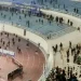 Tangkapan layar aksi bentrok antar suporter dalam laga pekan ke-32 Liga 1 yang mempertemukan PSIS Semarang vs PSS Sleman, Minggu (2/4/2023).