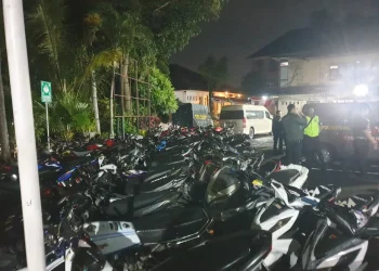 Puluhan kendaraan bermotor tang diamankan petugas