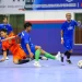 Laga uji coba antara Unggul FC Malang dan Tim Futsal Kota Malang.