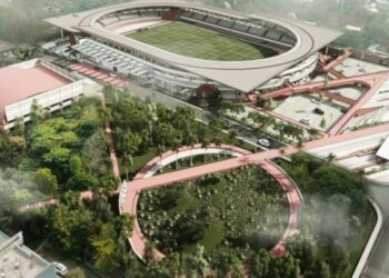 Desain Stadion Gelora Brantas bertajuk 'Sasana Pandu' yang memenangi sayembara. Melihat dari desain itu, kebutuhan anggarannya diperkirakan mencapai Rp 200 miliar.
