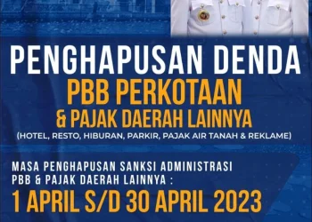 Poster program penghapusan denda administrasi PBB dan Pajak daerah lainnya.