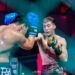 Heza Arianto (kanan), atlet MMA asal Kota Malang mengembangkan bakat di MMA Fight Academy, California, Amerika Serikat.