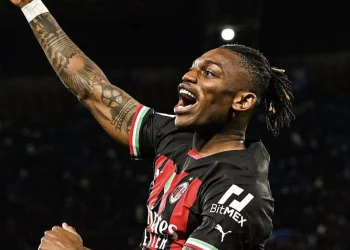 Rafael Leao menjadi bintang atas kemenangan besar AC Milan melawan pemuncak klasemen Seria Liga Italia, Napoli, Senin (3/4/2023)