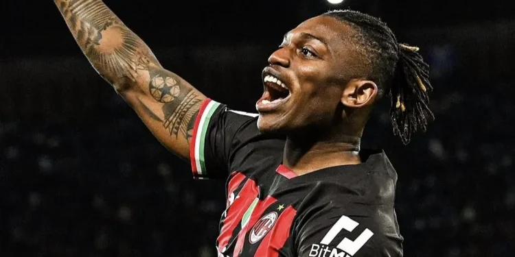 Rafael Leao menjadi bintang atas kemenangan besar AC Milan melawan pemuncak klasemen Seria Liga Italia, Napoli, Senin (3/4/2023)