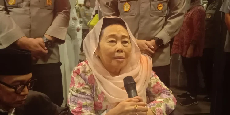 Istri mendiang Presiden ke-4 RI, KH Abdurrahman Wahid atau Gus Dur, Hj Sinta Nuriyah Wahid.
