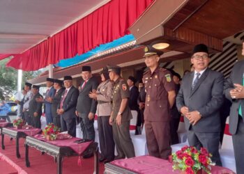 Forkopimda Kabupaten Malang saat menghadiri upacara Hardiknas 2023.