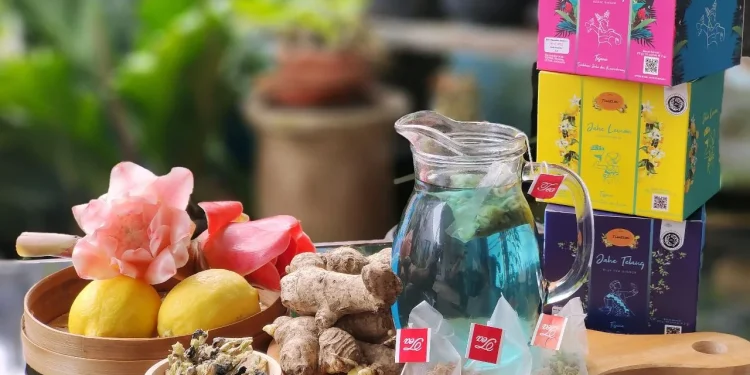 Produk teh herbal Timtim Natural.