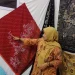 Motif-motif dari Batik Saman saat dipamerkan di EXPO Polinema (22/5/2023).