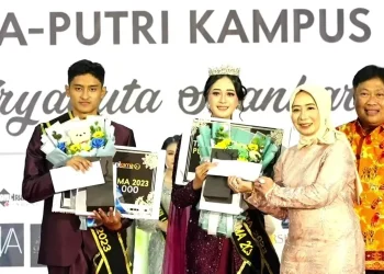 Juara 1 finalis Putra Putri Unikama 2023 yang terpilih.